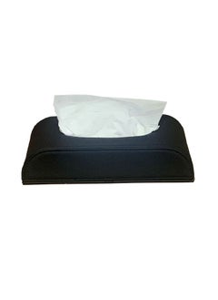 اشتري Portable Rectangular Tissue Cover Box Holders Case Pumping Paper For Car Home Gift Black في الامارات