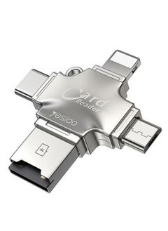 Buy GS13 Multifunction Card Reader USB 2.0 Super Fast Data Transmission Silver in Egypt