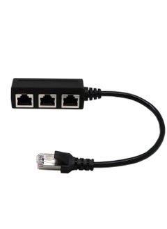 اشتري RJ45 Ethernet Splitter Cable - 1 Male to 3 Female Ports LAN Adapter for Cat5, Cat5e, Cat6, Cat7 Network Connections - Ethernet Plug Connector for Enhanced Connectivity في الامارات