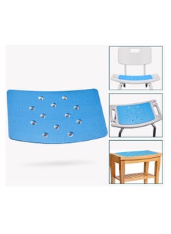 اشتري Bathroom Non Skid Shower Mat, Shower Stool Cushion Non Slip Soft Pad with Holes for Shower Chair Bath Seat, Bathroom Shower Chair Cushion, Waterproof, Soft Pad Cover Bath Stool for Elderly في السعودية