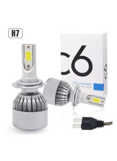 Buy 2 Piece C6 H7 Car LED Headlight Bulb All In One Plug and Play Head Light LED Conversion Kit in Saudi Arabia