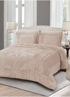 Buy Velvet Comforter Sets, 7 Pcs King Size, Fits 200 x 200 cm Double Size Bed, With Removable Filling, Soft, Warm in Saudi Arabia