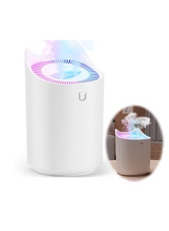 Buy Humidifier for Bedroom, Air Humidifier with Color Changing Night Light, 20-Hour Runtime, 3 Mist Modes, 2 Nozzles, Auto, 3000ml in UAE