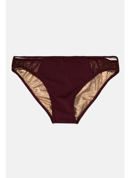 اشتري Women Plain Bikini Bottom, Maroon في الامارات