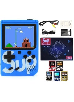 اشتري Game Box Plus 400 in 1 Retro Games UPGRADED VERSION mini Portable Console Handheld Gift (Blue) في الامارات