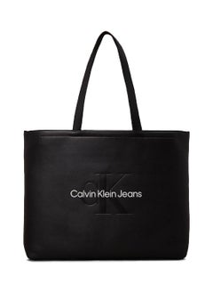 Buy Women's  Large Tote Bag , Black - faux leather in UAE