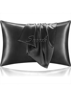 Buy Snooze, Satin Pillowcase for Hair and Skin, 48*70 cm, black in Egypt