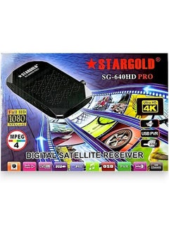 Buy STARGOLD SG-640HD PRO Digital Satellite Receiver with Full HD 1080p, Ultra HD 4K, USB PVR, and MPEG4 in Saudi Arabia