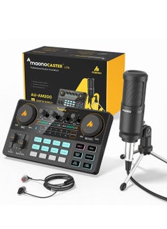 Buy Moano CastLite Am200-S1 All-in-One Composer Microphone Kit, Sound Card and Audio Interface with Condenser Microphone and Headphones for Mobile Phones and Computers in Saudi Arabia