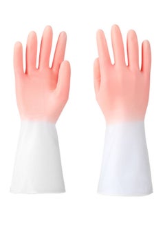 Buy Pair Of Reusable Water-Proof Gloves For Kitchen And Cleaning Households Made With High Quality Rubber in UAE