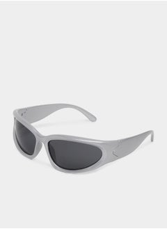 Buy Full Rim Oval Frame Sunglasses with Wide Temple in Saudi Arabia