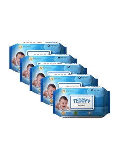 Buy Baby Wet Wipes With Lid 72S Pack Of 5 in Saudi Arabia