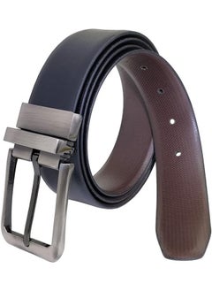 اشتري Mens Real Leather Reversible Formal Dress Belt (32, Black & Brown - KRB773) في الامارات