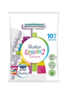 اشتري Exacta2 Colours Disposable Razor For Women في الامارات