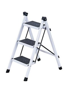 Buy 3 Step Ladder, Lightweight Folding Step Stools with Anti-Slip Sturdy and Wide Pedal, Thickened & Space-Saving, Portable Multi-Use Stepladder for Home Kitchen Office in Saudi Arabia