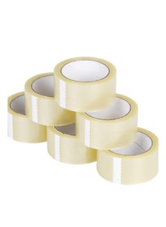 اشتري Clear Packing Tape, 2 inches x 200 yards Strong Heavy Duty Packaging Tape for Sealing Parcel Boxes, Moving Boxes Houses, Large Postal Bags, Office Supplies [6 Rolls] في الامارات