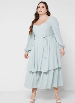 Buy Layered Fit & Flare Dress in UAE