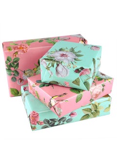 Buy 6 Sheets Floral Birthday Gift Wrapping Paper, Wrapping Paper For Wedding, Birthdays, Valentines, Christmas in Saudi Arabia