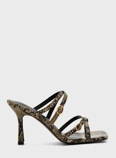 Buy Snake Print Strapped Sandals in UAE
