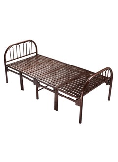 Buy Brown Iron Folding Bed 190x90 cm in Saudi Arabia