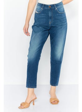 اشتري Women Boyfriend Fit Wash Jeans, Blue في الامارات