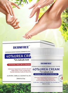 Buy 100ml 40% Urea Cream with 2% Salicylic Acid Intensive Moisturizing Hydrating Urea Cream for Rough Thick Dry Cracked Feet Hand Skin Remove Corn and Callus Exfoliates Soften Thick Dead Skin in UAE