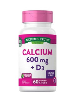 اشتري Calcium 600 Mg Plus Vitamin D3, 60 Coated Caplets في السعودية