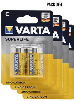 Buy Varta Superlife C Battery 2 Units Value Pack of 4 in UAE