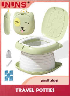 Buy Folding Toilet Seat,Portable Potty For Toddler Travel Foldable Potty Training Toilet For Car Camping,Boys Girls Baby Kids Children Green For Indoor Outdoor Bathroom in UAE