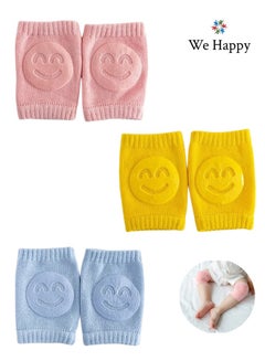 Buy 3 Pairs Baby Crawling Knee Pads - Anti Slip Unisex Toddler Leg Warmer, Safety Walking Protectors in UAE