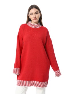 Buy Women Wool Long Pullover With High Neck in Egypt