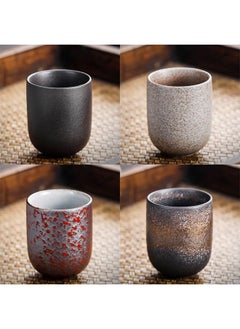 Buy 4Pcs Ceramic Tea Cups 120ml in UAE