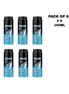 Buy Axe Ice Chill Body Spray 150ml Pack of 6 in UAE