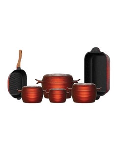 Buy 10-Piece Cookware Set(4 Casseroles (18,20,24,30 )cm/4 Multi Lid/Grill 30 cm/Roaster 36cm) in Egypt