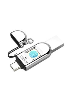 Buy FU68 32GB USB Flash Drive Type-C USB3.0 Dual-port Metal Fingerprint Encryption U Disk for Smart Phone PC Laptop in Saudi Arabia