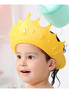 Buy Baby Shower Cap Shield Visor Hat for Eye and Ear Protection Yellow Color in UAE