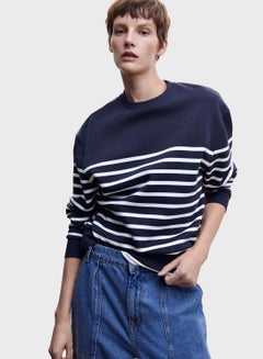Buy Round Neck Knitted Sweatshirt in UAE