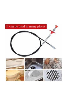 Buy Toilet Drain Cleaner Sticks Clog Remover Cleaning Tools 160cm Spring Pipe Dredging Tools For Kitchen Sink in UAE