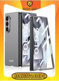 Buy GOLDEN MASK Compatible With Samsung Galaxy Z Fold 6 Case Ultra Thine Camira protection With Screen Protector Front (Gray) in Egypt