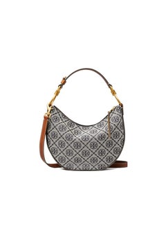 Buy Tory Burcht T Monogram printed detachable crescent crossbody tote bag in Saudi Arabia