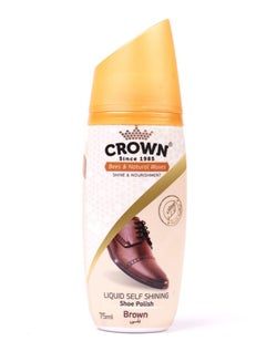 Buy Crown Shoe Polish Colour Brown Bees & Natural Waxes - Shine & Nourishment - Liquid Self Shinig in Egypt