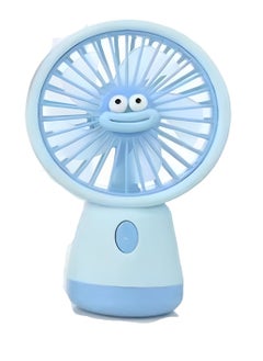 Buy Portable Mini Fan USB Rechargeable Cute 1.5W Small Electric Fan For School ( Blue ) in Egypt