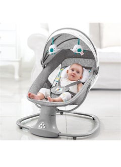 Buy Baby Electric Rocking Chair with Bluetooth Function with 5 Swing Sizes and 3 Stage Timer Removable Mosquito Net in UAE