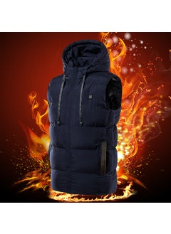 Buy Winter Smart USB Heated Vest Seven-Zone Heating Zone 7 blue in UAE