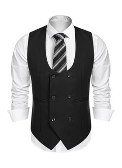 اشتري New Men's British Fashion Slim Fit Suit Vest في الامارات