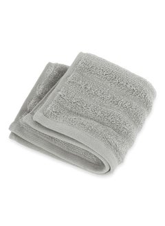 Buy Wave Zero Twist Face Towel Silver - 550Gsm 30X30Cm in UAE