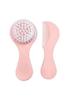 Buy Baby Comb And Brush Set Pink in UAE