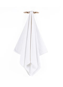 اشتري Flower Bath Towel, White - 480 GSM, 140x70 cm في الامارات