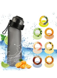 Buy Air Up Water Bottle Air Up Water Bottle with 7 Flavor Pods 750ML Air Up Drinking Water Bottle Starter Set with Flavour Capsules 0% Sugar Water Cup BPA Free Suitable for Outdoor Sport (Black) in Saudi Arabia