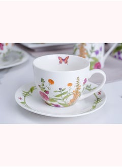 Buy English Country Cup & Saucer 220ml- White in UAE